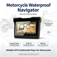 Navigateur GPS pour moto Phaeton W50 5 pouces, étanche IP65, écran tactile, WinCE6.0, BT, MP3, adaptateur DC5V/1.5A, photo, automobile
