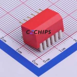 DP-06RP DIP Switch Through hole Component (THT) Switch Piano Key Single Pole Single Throw 6 2.54mm - Product Image 2