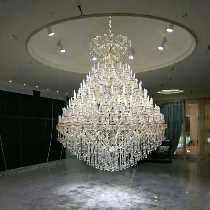 Large Luxury Hotel Interior Design Handcrafted Maria Theresa Chandelier Crystal Light Lighting Fixtures