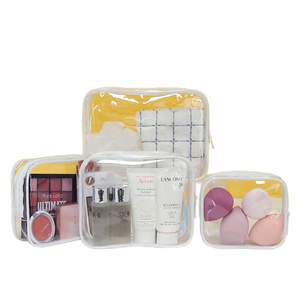 Transparent Large Fashion Custom Promotional Gift Women Zipper <b>Bag</b> Makeup Pouches PVC <b>Clear</b> Pouch Toilet <b>Bag</b> - Product Image 1