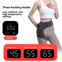 Ceinture de massage chauffante sans fil à lumière rouge pour les articulations de la hanche, enveloppement inguinal, chauffe-jambes, compresse chaude électrique, attelle de cuisse, masseur de hanche