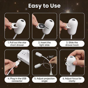 Projecteur USB portable ciel étoilé LED Galaxie, veilleuse Plug & Play, lampe d'ambiance pour toit de voiture et chambre d'enfant - Product Image 6