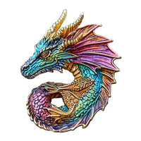 Épingles personnalisées en métal doré et émail dur et doux avec motif de dragon Broche moderne Cadeau heureux Badge Fashion Anime Bulk Epoxy Lapy Pins Clothes