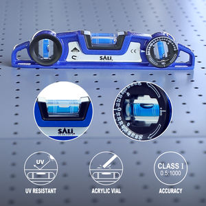 Сали 246 мм 10 дюймов промышленный Высокоточный мостовой Тип Магнитный пластик 3 пузырьковый спиртовой уровень +/-10 мм измерение уровня - Product Image 4