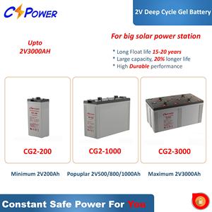 Cspower 2000ah 2V Off Grid cuộc sống lâu dài chu kỳ sâu Gel năng lượng mặt trời Hệ thống pin CG2-2000 - Product Image 5