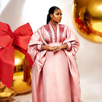 Vêtements africains en tissu jacquard de luxe en gros, robes pour femmes africaines de haute qualité avec garniture en strass, robes élégantes