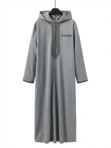 Nuova Tuta Lunga con Cappuccio da <span class=keywords><strong>Uomo</strong></span> Primavera 2026 - <span class=keywords><strong>Abbigliamento</strong></span> Tradizionale <span class=keywords><strong>Etnico</strong></span> Lussuoso con Ricami, Manica Lunga Casual - Product Image 3