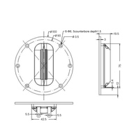 Haut-parleur à ruban Samtronic 100 mm, 4 pouces, 8 ohms, en aluminium, pour home cinéma, design ABS avec chambre arrière