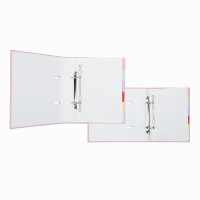 Cahier à couverture en PU et bloc-notes à feuilles mobiles à dos rond