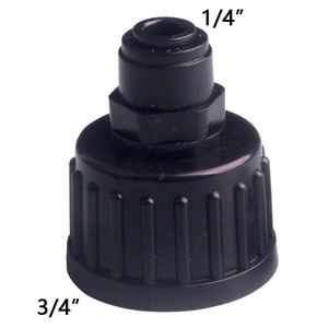 Phổ màu đen 3/4 "Nữ chủ đề 1/4" Ống Công Đoàn kết nối vườn Adapter RO Phụ kiện kết nối nhanh chóng - Product Image 1