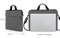 Housse d'ordinateur portable en polyester durable avec logo personnalisé, 13, 14, 15,6, 17 pouces, sac à bandoulière pour ordinateur portable, sac messager pour ordinateur portable