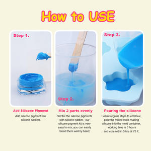 Timesrui 5 גרם/בקבוק ריכוז גבוה פיגמנט סיליקון ממרח 20 צבע taba ערכת עובש להכנת פיגמנטים עור 20-צבע - Product Image 3