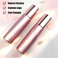 Flacon à bille en verre rose doré de 5 ml et 10 ml avec bouchon rond, emballage cosmétique, flacon à bille en acier inoxydable pour parfum et huile essentielle, rose