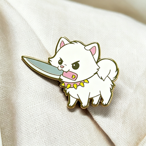 Broche en émail Chien Amusant et En Colère, Mignon <span class=keywords><strong>Chiot</strong></span> avec Couteau, Badge de Revers en Métal Animal Kawaii pour Sac et Vêtements - Product Image 5
