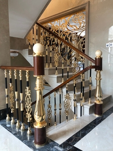 Tùy Chỉnh Cầu Thang Cột Nhôm Brass Trụ Cột Cho Biệt Thự Khách Sạn Sang Trọng Trang Trí Thiết Kế Cầu Thang Cột - Product Image 4