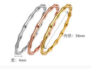 Chất Lượng Cao Thiết Kế Cổ Điển Tre Doanh Thép Không Gỉ Titan Bangle Vòng Đeo Tay Người Đàn Ông Phụ Nữ B070 - Product Image 6