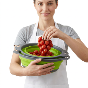 <span class=keywords><strong>Passoire</strong></span> de cuisine pliable <span class=keywords><strong>en</strong></span> <span class=keywords><strong>silicone</strong></span> personnalisée, gain de place, <span class=keywords><strong>passoire</strong></span> pliable - Product Image 3