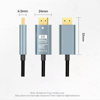 Adaptateur USB-C multi-ports en gros, câble DP 8K 4K 60Hz, convertisseur USB-C vers DP pour ordinateur portable, moniteur, téléviseur