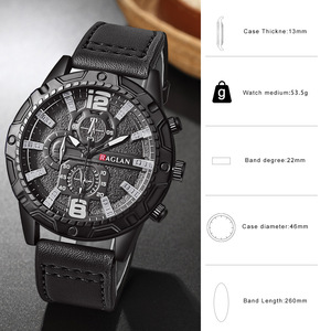 Nuovo Elegante Orologio al Quarzo da <span class=keywords><strong>Uomo</strong></span> con Cassa in Lega, Cinturino in Ecopelle, Quadrante con Lancette, Stile Antico - Product Image 6