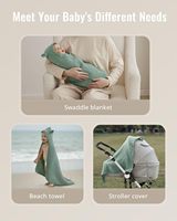 Blissful Diary Muslin Baby Hooded Towel 2 Pack Soft Absorbent Bath Towel Infant Toddler Unisex Gift Newborn Essentials Bathroom