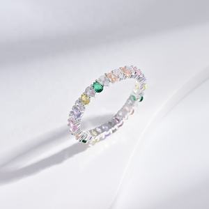 wholesale 925 plata sterling silver 2026 simple <b>ring</b> bulk woman fashion gold plated colorful natural stone <b>stacking</b> zircon <b>rings</b> - Product Image 4