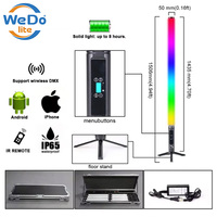 Luz de Escenario Tubo de Píxeles Inalámbrico de 360 Grados con Batería Recargable, IP65 a Prueba de Agua, RGB y DMX para Bar, DJ y Fiesta