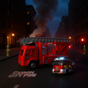 Camion City Fire 1:34 Camion télécommandé avec échelle et lumières 6+ ans - Product Image 3