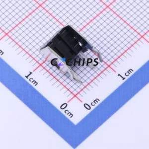 YTS-D009-2B Tactile Switch Through hole Component (THT) Switch Single Pole Single Throw Round Button 2.6N Right Angle Insert - Product Image 2
