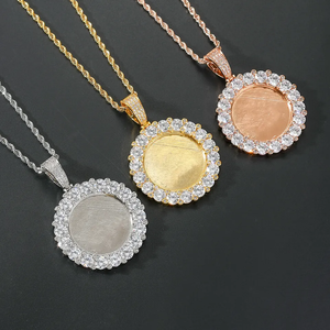 Venta al por mayor DIY creativo chapado en oro <span class=keywords><strong>corazón</strong></span> marco colgante collar personalizado foto privada conmemorativa amantes tesoro circón - Product Image 6