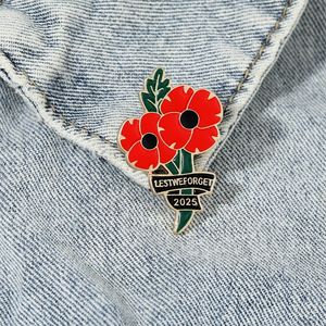Fabrikant Emaille Klaproos Bloem Opdat We Niet Vergeten Pin Badge Festival Van Herdenkingsdag Souvenir Reversspeld Broche - Product Image 4