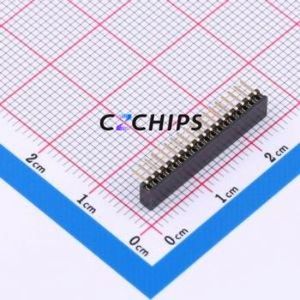 X1311FR-18-C43D24 Pin Socket Bent Lead Through Hole,P=1.27mm Connector 1x18P 1.27mm Square Hole Right Angle Insert - Product Image 2