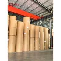 Papier de base brun pour coussinets de refroidissement, rouleau de papier kraft 95 g/m² 740 mm pour la production de coussinets de refroidissement, rideaux humides, élevage de volailles et de bétail