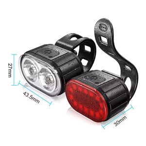 Juego de Luces Delanteras y Traseras para Bicicleta LED Recargables Q3, Rojas, Impermeables, con USB - Product Image 5
