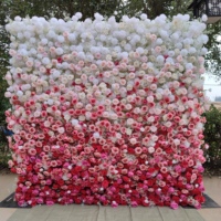 Fabricants chinois DKB, tissu de fond artificiel, fleurs en soie, mur de fleurs 3D pour mariage