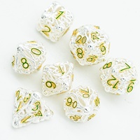 Ensemble de dés en métal creux en forme de pieuvre pour Udixi RPG, Donjons et Dragons, durable et unique, emballé dans une boîte en métal
