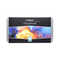 FLOWood – Coffret de 120 crayons de couleur professionnels à base d'huile, en forme de baril, dans une boîte métallique, mélangeables, pour artistes