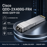 Ciscos QDD 2X400G FR4 800G QSFP DD Dual LC 2km SMF Data Center AI Cluster Optical Transceiver Module 1 Year Warranty