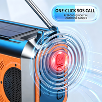 Radio de Supervivencia Portátil con Manivela Solar, Radio Meteorológica Inalámbrica FM AM WB