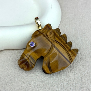 Colgante de Cabeza de <span class=keywords><strong>Caballo</strong></span> Tallado en Cristal Natural a Precio Económico al por Mayor, Accesorios de Moda Populares del Zodiaco del <span class=keywords><strong>Caballo</strong></span> para la Fabricación de Collares - Product Image 6