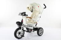 Tricycle de luxe 4-en-1 pour enfants avec guidon pliable, musique Bluetooth, lumière et roues anti-explosion USB – Vélo premium pour tout-petits