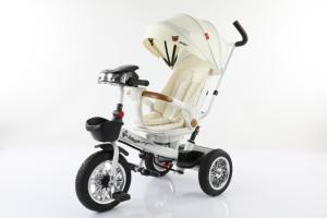 Tricycle de luxe 4-en-1 pour enfants avec guidon pliable, musique Bluetooth, lumière et roues anti-explosion USB – Vélo premium pour tout-petits - Product Image 4