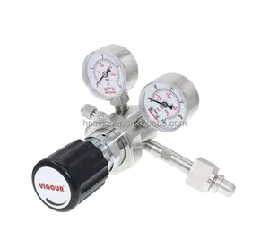 Regulador de presión de Gas nitrógeno de etapa única de 4000 PSI con manómetro