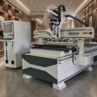 Máquina CNC Router Lineal ATC 1325 con Control DSP Syntec NC Studio, 3 Ejes, Husillo Único para Producción de Muebles de Panel