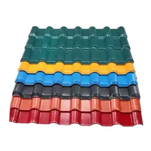 Brick Red Synthetic Resin ASA PVC Roof Tile Plastic Roofing Sheet For Shed Waterproof Anti Corrosion