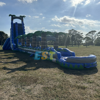 Fabricant de toboggan aquatique gonflable magique de grande taille, toboggan commercial avec piscine pour enfants et adultes