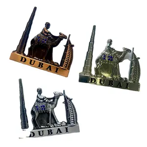 Grosir kustom Dubai turis Souvenir 3d Lenticular negara Souvenir kulkas magnet dekorasi kustom Logo minimalis trendi