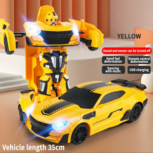Coche Teledirigido 2 en 1 con Música, Luces, Sensor de Gestos, Robot de Deformación con un Solo Botón, Escala 1:12, Regalo <span class=keywords><strong>para</strong></span> Niños - Product Image 2