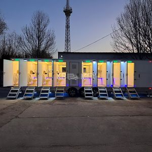 Baño Portátil Móvil para Campamento de Diseño Moderno, Contenedor VIP, Cumple con las Normas ADA para Discapacitados, Remolque de Baño Portátil - Product Image 4