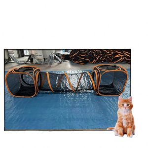 Tente carrée pour animaux de compagnie BSCI Factory Rainbow Edge Pop Up avec tunnel, enclos intérieur/extérieur pour animaux de compagnie avec sac de transport pour chat, hamster, lapin - Product Image 4
