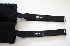 Poignées et repose-pieds de la marque INIKO en gros, accessoires de fitness et de Pilates personnalisés, en polyester doux noir 65x11cm - Product Image 3